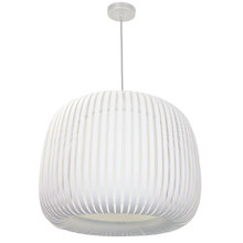  MIA-181P-195F - 1 Light Pendant Slit Shade Linda White