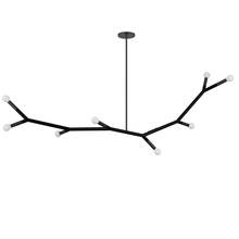  MOR-608HP-MB - 8 Light Incandescent Horizontal Pendant Matte Black