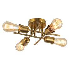  NEB-184SF-AGB - 4 Light Incandescent Semi-Flush Mount Aged Brass