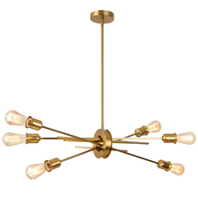  NEB-326HP-AGB - 6 Light Incandescent Horizontal Pendant Aged Brass