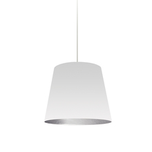  OD-S-691 - 1 Light Tapered Drum Pendant with White on Silver Shade