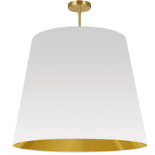  ODR-XL-692 - 1 Light Oversized Drum Pendant X-Large White/Gold Shade