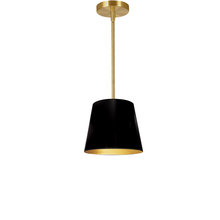  ODR-XS-698 - 1 Light Oversized Drum Pendant X-Small Black/Gold Shade