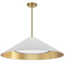  PAD-2630P-AGB-692 - 30W Pendant, Aged Brass w/ Fabric Shade