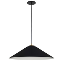  PDC-241P-AGB-MB - 1 Light Incandescent Pendant, Aged Brass and Matte Black