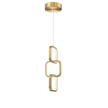  PTY-1522LEDP-AGB - 20W Pendant, Aged Brass w/ White Silicone Diffuser