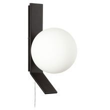  VMT-51W-MB - 1 Light Halogen Wall Sconce, Matte Black w/ Opal White Glass