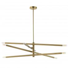  WAN-408P-AGB - 8 Light Incandescent Pendant in Aged Brass