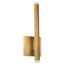  WLS-1410LEDW-AGB - 10W Wall Sconce, Aged Brass with White Acrylic Diffuser