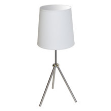  OD3T-S-790-SC - 1 Light 3 Leg Drum Table Fixture w/White Shade