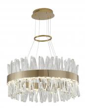  LX61C25G - LED Chandelier Stainless Steel & Crystal