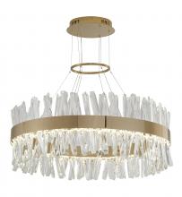  LX61C32G - LED Chandelier Stainless Steel & Crystal