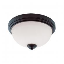  314F2-BRZ - 2 Light Flush Mount