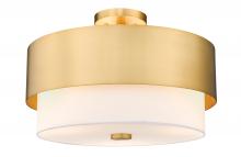  495SF18-MGLD - 3 Light Semi Flush Mount