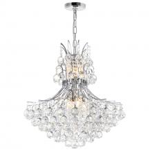  8012P24C - Princess 10 Light Down Chandelier With Chrome Finish