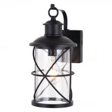  T0634 - Adams 6.5-in. W Outdoor Wall Light Black