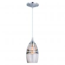  P0276 - Milano 4.75-in Mini Pendant Amber Fog Glass Satin Nickel