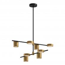  CH96840-BK/BG-UNV - Jayden 40-in Black/Brushed Gold LED Chandeliers