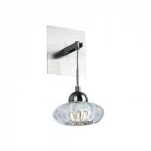  WS56505-BN - Lantern LED Wall Sconce with Die-Cast Clear Glass