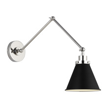  CW1151MBKPN - Wellfleet Double Arm Cone Task Sconce