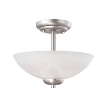  190067117 - Thomas - Tia 11.75'' Wide 2-Light Semi Flush Mount - Matte Nickel