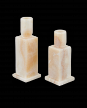  1200-0951 - Lithos Ivory Candle Holder Set of 2