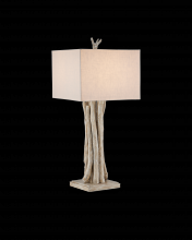  6000-0919 - Driftwood Whitewash Table Lamp