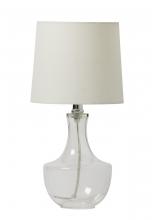  86255 - 1 Light Clear Glass Base Table Lamp