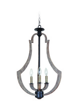  35133-WP - Winton 3 Light Foyer in Weathered Pine/Bronze