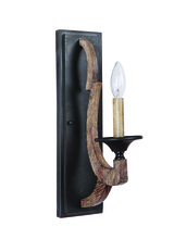  35161-WP - Winton 1 Light Wall Sconce in Weathered Pine/Bronze