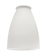  411W - 2 1/4" Glass- Frosted Matte White, Slim Cone