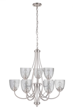  49929-BNK - Serene 9 Light Chandelier in Brushed Polished Nickel