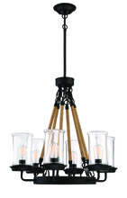  52026-ESP - Homestead 6 Light Outdoor Chandelier in Espresso