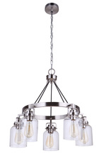  53625-BNK - Foxwood 5 Light Chandelier in Brushed Polished Nickel