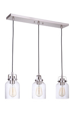  53693-BNK - Foxwood 3 Light Pendant in Brushed Polished Nickel