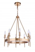  54328-SB - Larrson 8 Light Chandelier in Satin Brass