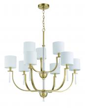  58229-SB - Fortuna 9 Light Chandelier in Satin Brass