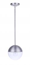  ZA3411-SA - Evie 1 Light Outdoor Pendant in Satin Aluminum