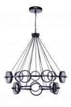  59315-FB-LED - Context 15 Light LED Chandelier in Flat Black