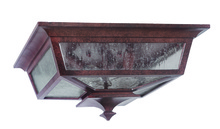  Z1367-AG - Argent II 3 Light Outdoor Flushmount in Aged Bronze