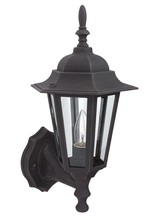  Z150-RT - Straight Glass Cast 1 Light Small Outdoor Wall Mount in Rust