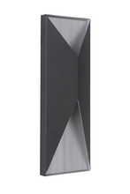  Z3412-TBBA-LED - Peak 2 Light Medium LED Outdoor Pocket Sconce in Textured Black/Brushed Aluminum