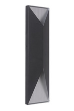  Z3422-TBBA-LED - Peak 2 Light Large LED Outdoor Pocket Sconce in Textured Black/Brushed Aluminum