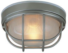  Z395-SS - Round Bulkhead 1 Light Large Flush/Wall Mount in Stainless Steel