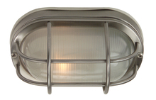  Z396-SS - Oval Bulkhead 1 Light Small Flush/Wall Mount in Stainless Steel