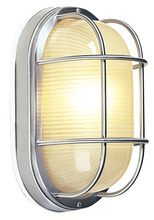  Z397-SS - Oval Bulkhead 1 Light Large Flush/Wall Mount in Stainless Steel