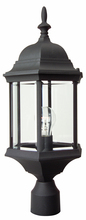  Z695-TB - Hex Style Cast 1 Light Outdoor Post Mount in Textured Black